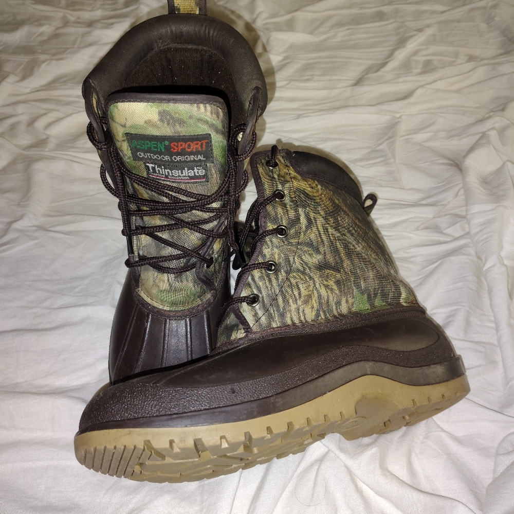 Aspen Sport Outdoor Original Tinsulate Insulated Duck Camouflage Snow Rain Boots - Picture 2 of 4